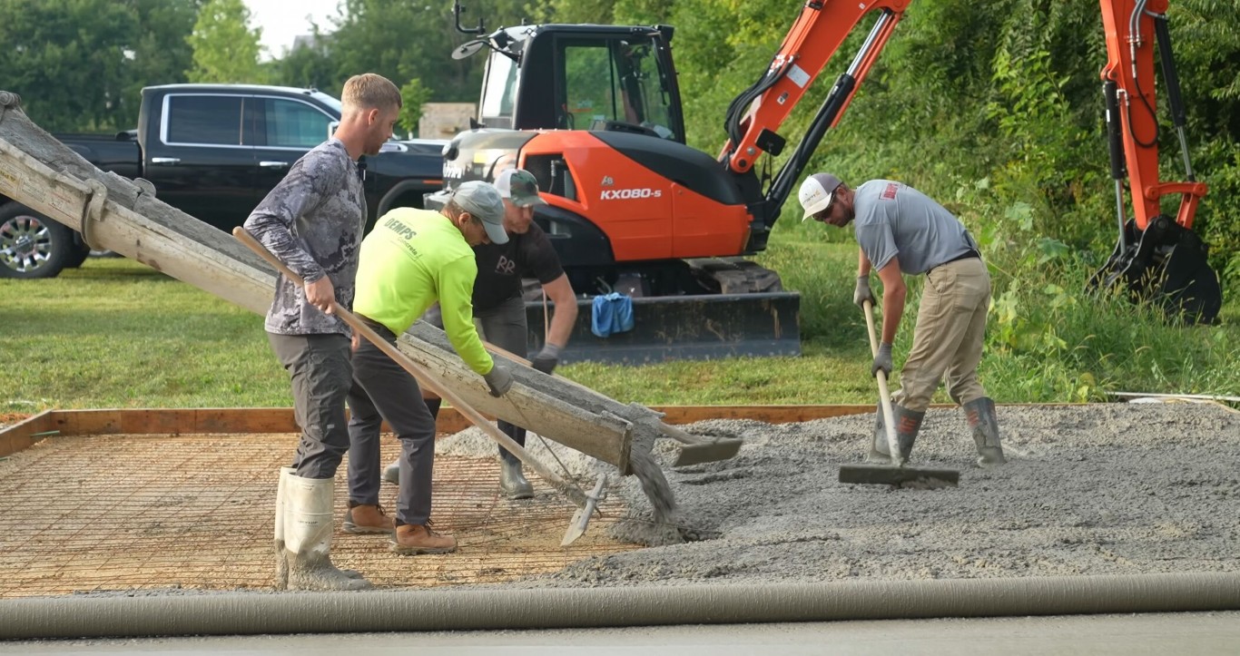 Professional concrete crew working on a residential project in St. George, UT